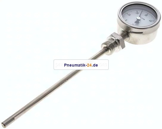 Bimetallthermometer, senkrecht D63/0 bis +60°C/200mm