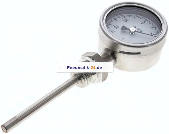 Bimetallthermometer, senkrecht D63/-50 bis +50°C/100mm