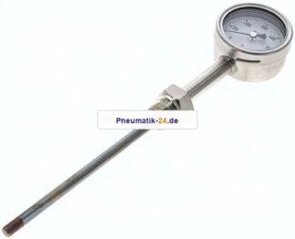 Bimetallthermometer, senkrecht D63/0 bis +600°C/160mm