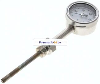 Bimetallthermometer, senkrecht D63/0 bis +500°C/100mm