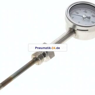 Bimetallthermometer, senkrecht D63/0 bis +500°C/100mm