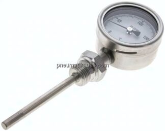 Bimetallthermometer, senkrecht D63/0 bis +200°C/100mm