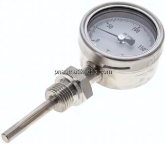 Bimetallthermometer, senkrecht D63/0 bis +200°C/63mm
