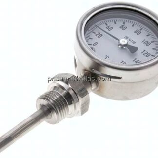 Bimetallthermometer, senkrecht D63/0 bis +160°C/63mm