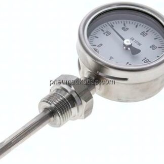 Bimetallthermometer, senkrecht D63/0 bis +120°C/63mm