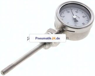 Bimetallthermometer, senkrecht D63/0 bis +100°C/100mm