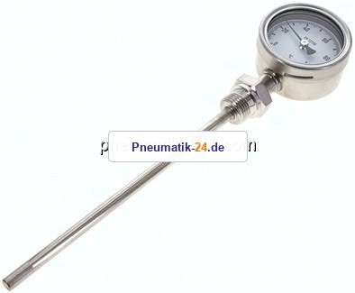 Bimetallthermometer, senkrecht D63/0 bis +100°C/200mm