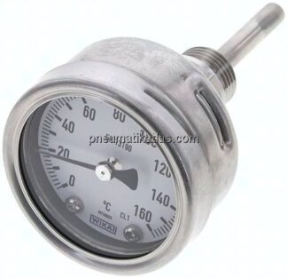 Bimetallthermometer, waagerecht D63/0 bis +160°C/63mm