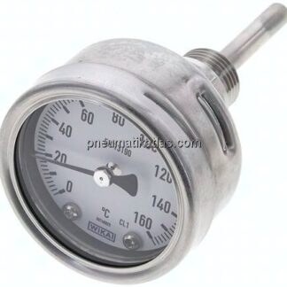 Bimetallthermometer, waagerecht D63/0 bis +160°C/63mm