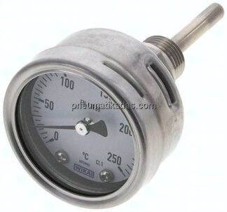 Bimetallthermometer, waagerecht D63/0 bis +250°C/63mm