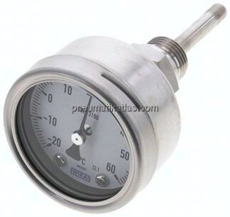 Bimetallthermometer, waagerecht D63/-20 bis +60°C/63mm