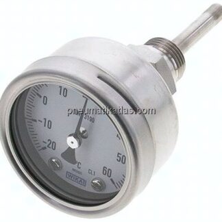 Bimetallthermometer, waagerecht D63/-20 bis +60°C/63mm