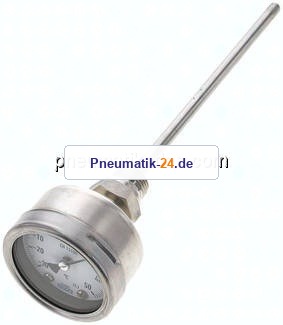 Bimetallthermometer, waagerecht D63/-30 bis +50°C/200mm