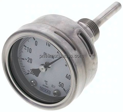 Bimetallthermometer, waagerecht D63/-30 bis +50°C/63mm