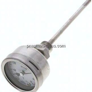 Bimetallthermometer, waagerecht D63/-50 bis +50°C/160mm