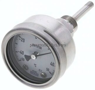 Bimetallthermometer, waagerecht D63/-50 bis +50°C/63mm