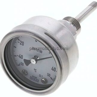 Bimetallthermometer, waagerecht D63/-50 bis +50°C/63mm