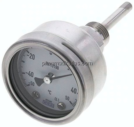 Bimetallthermometer, waagerecht D63/-50 bis +50°C/63mm