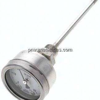 Bimetallthermometer, waagerecht D63/0 bis +60°C/160mm