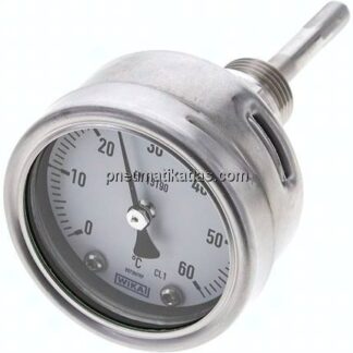 Bimetallthermometer, waagerecht D63/0 bis +60°C/63mm