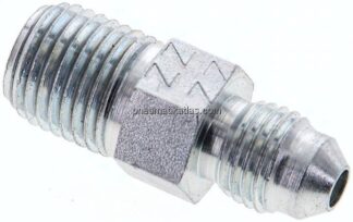 Doppelnippel NPT 1/4"-UNF 7/16"-20(JIC), Stahl verzinkt