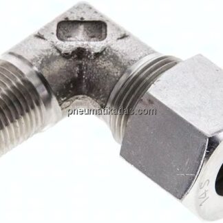 Winkel-Schneidringverschraub. NPT 3/8"-14 S (M22x1,5), 1.4571