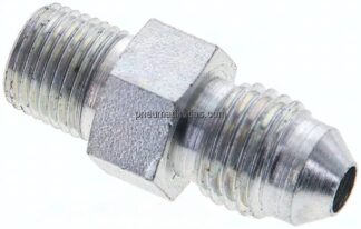 Doppelnippel NPT 1/8"-UNF 7/16"-20(JIC), Stahl verzinkt