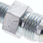 Doppelnippel NPT 1/8"-UNF 9/16"-18(JIC), Stahl verzinkt