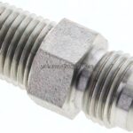 Doppelnippel NPT 1/4"-UNF 9/16"-18(JIC), Stahl verzinkt
