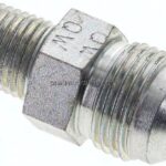 Doppelnippel NPT 1/4"-UNF 3/4"-16(JIC), Stahl verzinkt