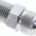 Doppelnippel NPT 3/8"-UNF 3/4"-16(JIC), Stahl verzinkt