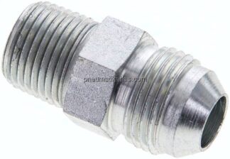 Doppelnippel NPT 3/8"-UNF 3/4"-16(JIC), Stahl verzinkt