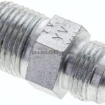 Doppelnippel NPT 1/2"-UNF 3/4"-16(JIC), Stahl verzinkt