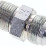 Doppelnippel NPT 1/2"-UNF 7/8"-14(JIC), Stahl verzinkt