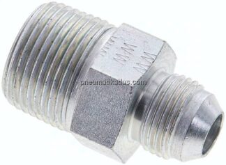 Doppelnippel NPT 3/4"-UNF 3/4"-16(JIC), Stahl verzinkt