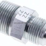 Doppelnippel NPT 3/4"-UNF 7/8"-14(JIC), Stahl verzinkt