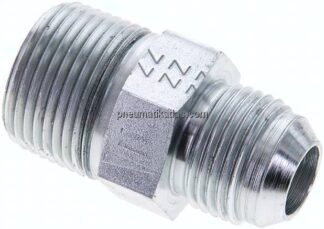 Doppelnippel NPT 3/4"-UNF 7/8"-14(JIC), Stahl verzinkt