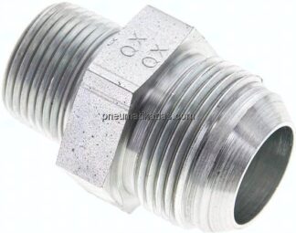 Doppelnippel NPT 3/4"-UN 1-5/16"-12(JIC), Stahl verzinkt