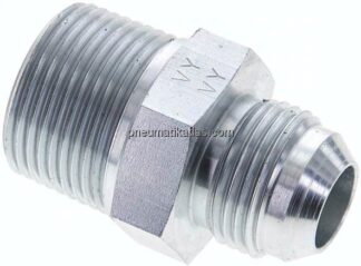 Doppelnippel NPT 1"-UN 1-1/16"-12(JIC), Stahl verzinkt