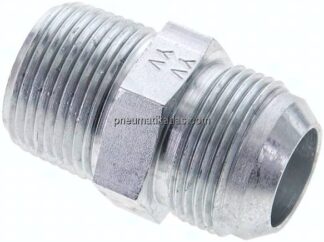 Doppelnippel NPT 1"-UN 1-5/16"-12(JIC), Stahl verzinkt