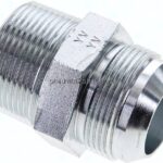 Doppelnippel NPT 1-1/4"-UN 1-5/8"-12(JIC), Stahl verzinkt