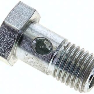 Hohlschraube 1-fach, M 12x1,5, Stahl verzinkt
