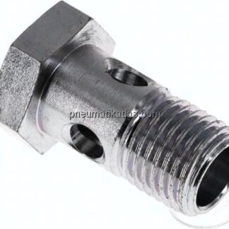 Hohlschraube 1-fach, M 14x1,5, Stahl verzinkt