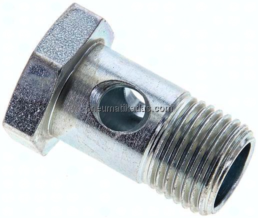 Hohlschraube 1-fach, M 16x1,5, Stahl verzinkt