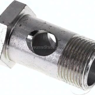 Hohlschraube 1-fach, M 22x1,5, Stahl verzinkt
