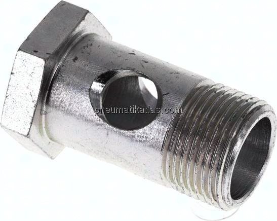 Hohlschraube 1-fach, M 22x1,5, Stahl verzinkt