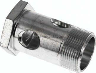 Hohlschraube 1-fach, M 30x1,5, Stahl verzinkt