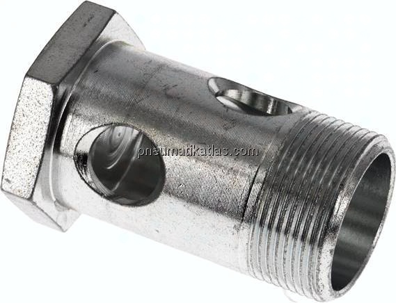 Hohlschraube 1-fach, M 30x1,5, Stahl verzinkt