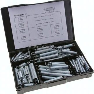 Zugfeder-Sortiment, 77 Stück, Ø 5 - 19 mm