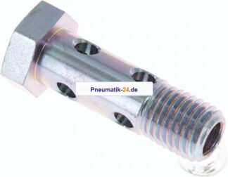 Hohlschraube 2-fach, M 12x1,5, Stahl verzinkt